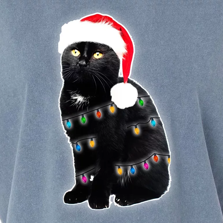 Christmas Cat Lights Garment-Dyed Women's Muscle Tee