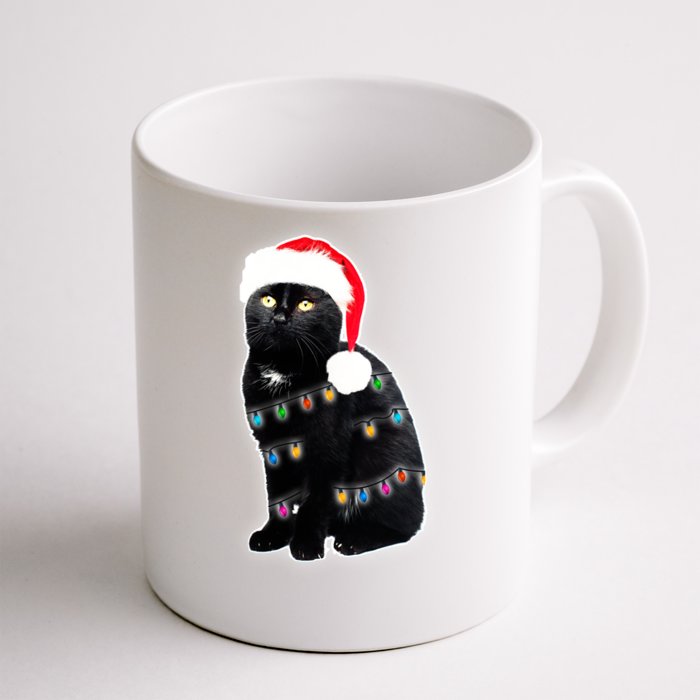 Christmas Cat Lights Front & Back Coffee Mug