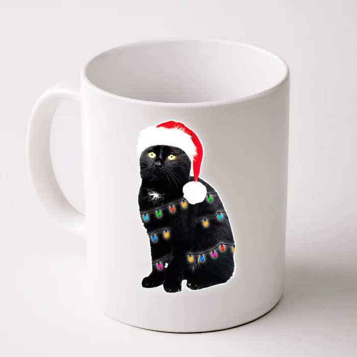 Christmas Cat Lights Front & Back Coffee Mug