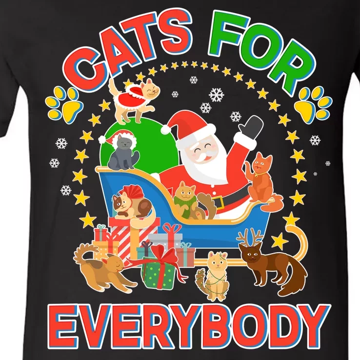 Christmas Cats For Everybody V-Neck T-Shirt