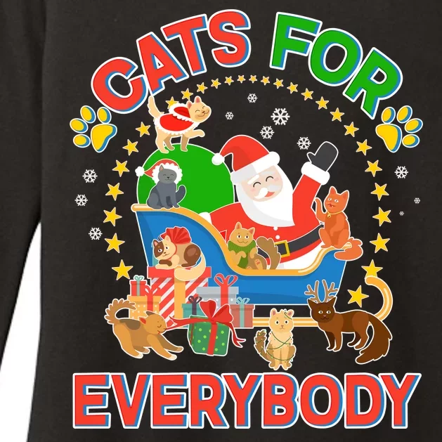 Christmas Cats For Everybody Womens CVC Long Sleeve Shirt