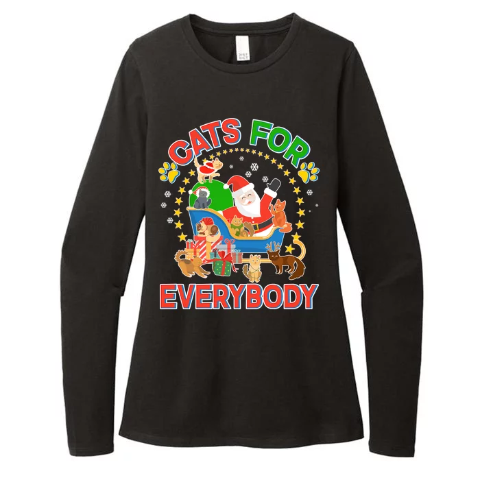 Christmas Cats For Everybody Womens CVC Long Sleeve Shirt