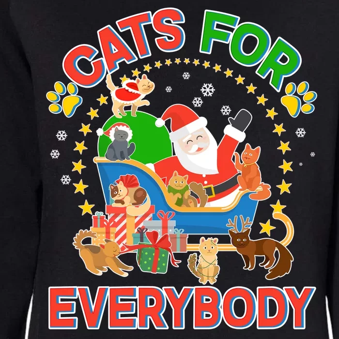 Christmas Cats For Everybody Womens California Wash Sweatshirt