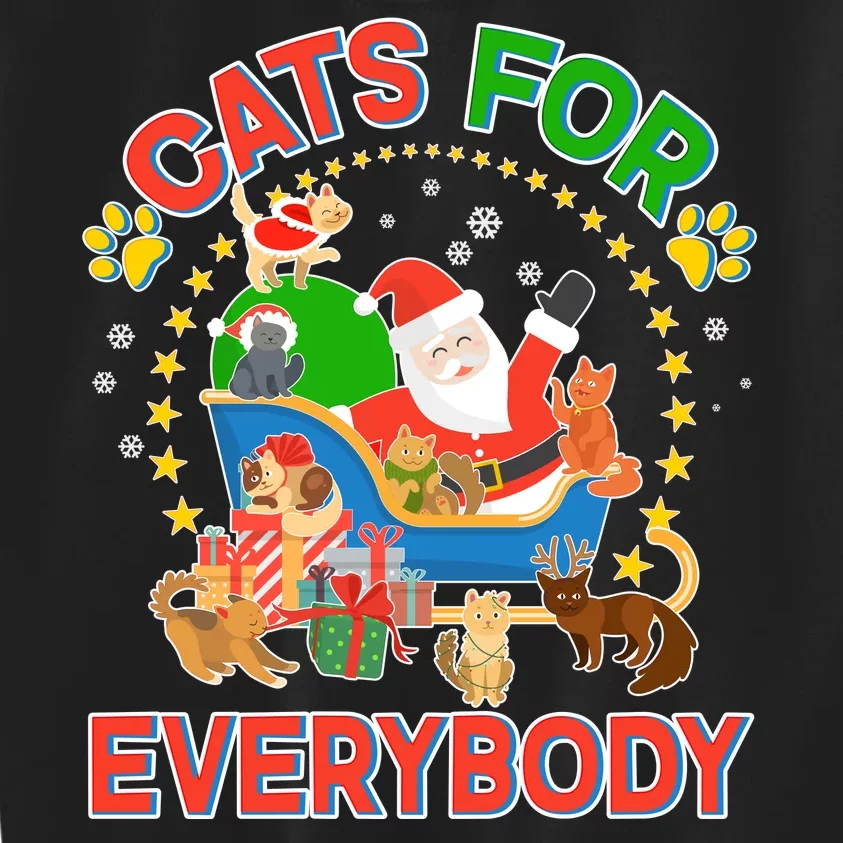 Christmas Cats For Everybody Kids Sweatshirt