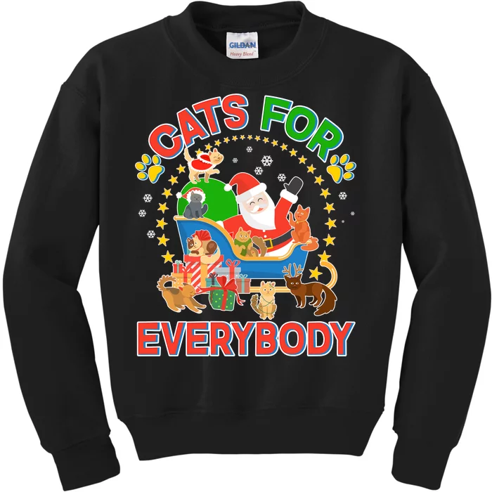 Christmas Cats For Everybody Kids Sweatshirt