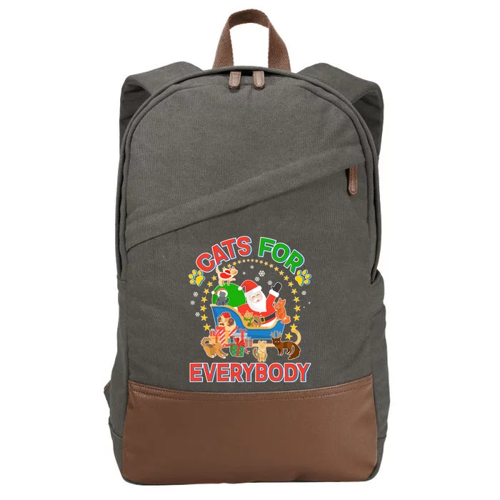 Christmas Cats For Everybody Cotton Canvas Backpack