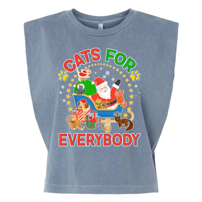 Christmas Cats For Everybody Garment-Dyed Women's Muscle Tee