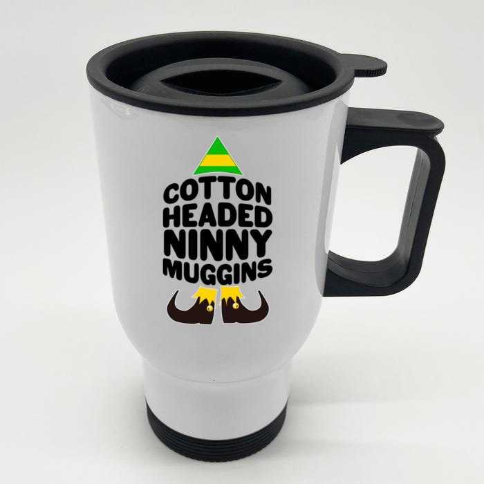 Christmas Cotton Headed Ninny Muggins Front & Back Stainless Steel Travel Mug