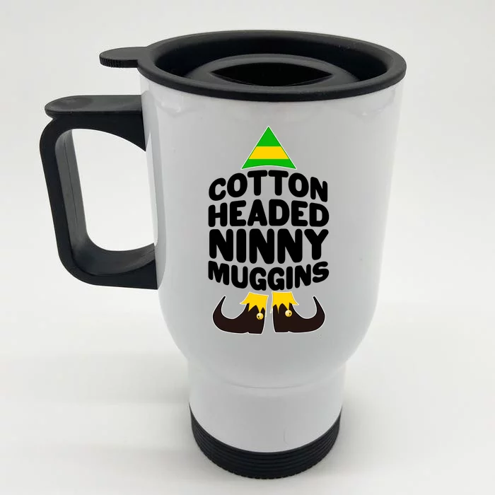 Christmas Cotton Headed Ninny Muggins Front & Back Stainless Steel Travel Mug