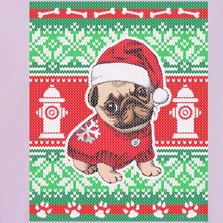 Christmas Cute Pug Ugly Sweater Garment-Dyed Sweatshirt