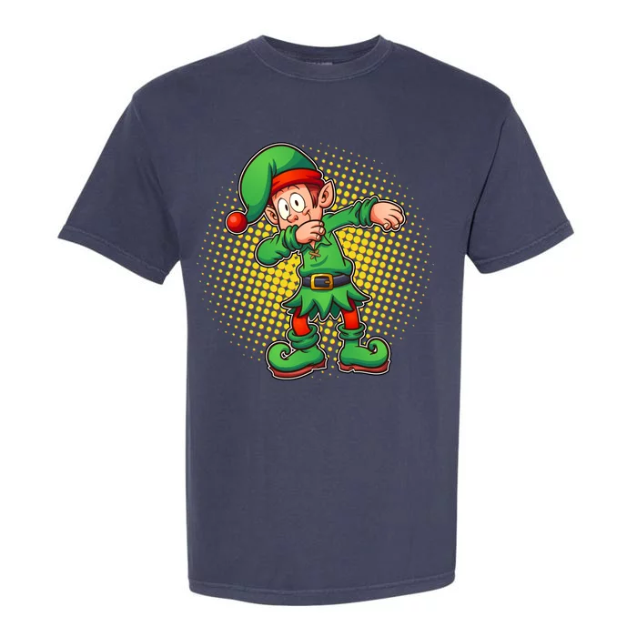 Christmas Dabbing Elf Garment-Dyed Heavyweight T-Shirt