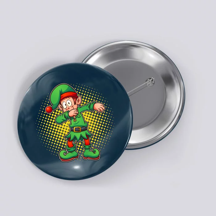 Christmas Dabbing Elf Button