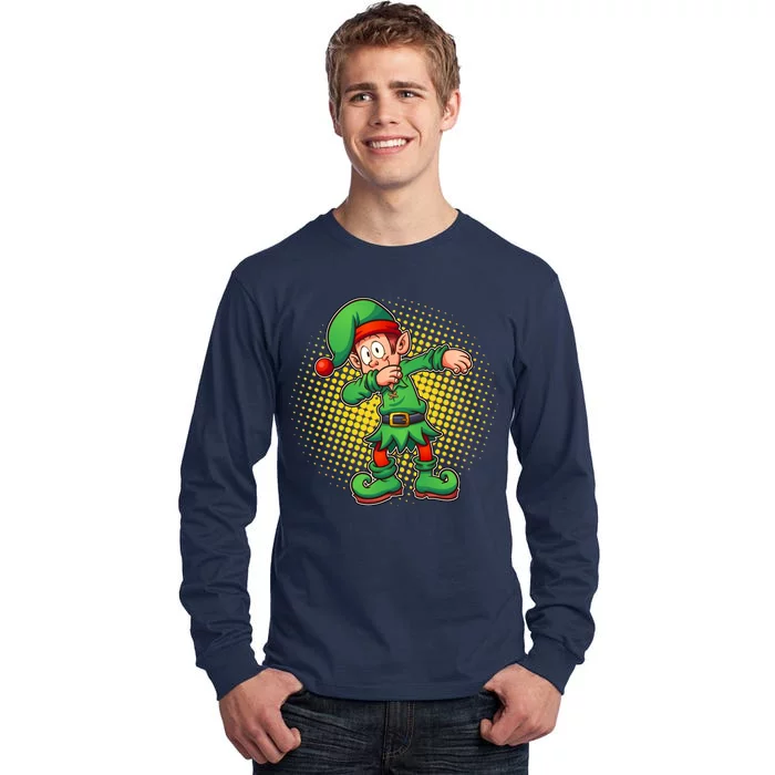 Christmas Dabbing Elf Tall Long Sleeve T-Shirt