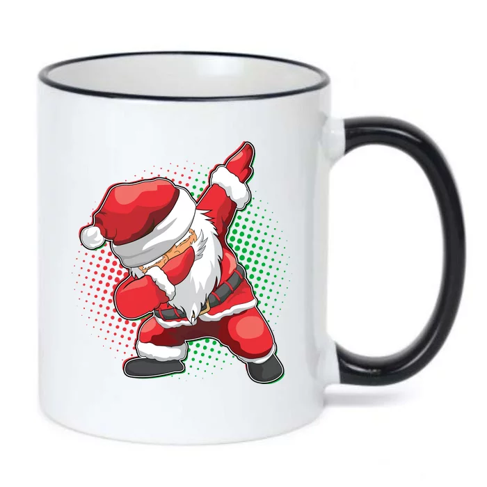 Christmas Dabbing Santa Black Color Changing Mug