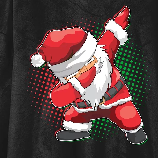 Christmas Dabbing Santa Hooded Wearable Blanket