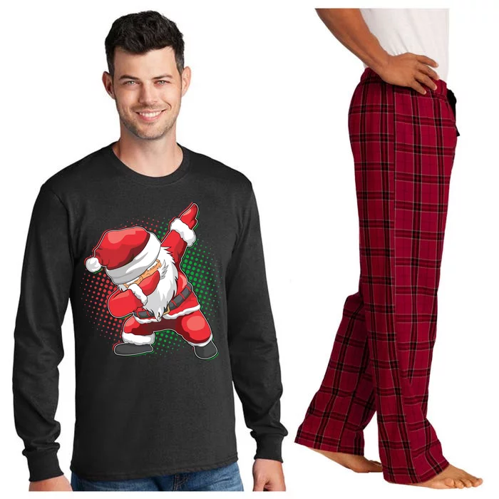 Christmas Dabbing Santa Long Sleeve Pajama Set