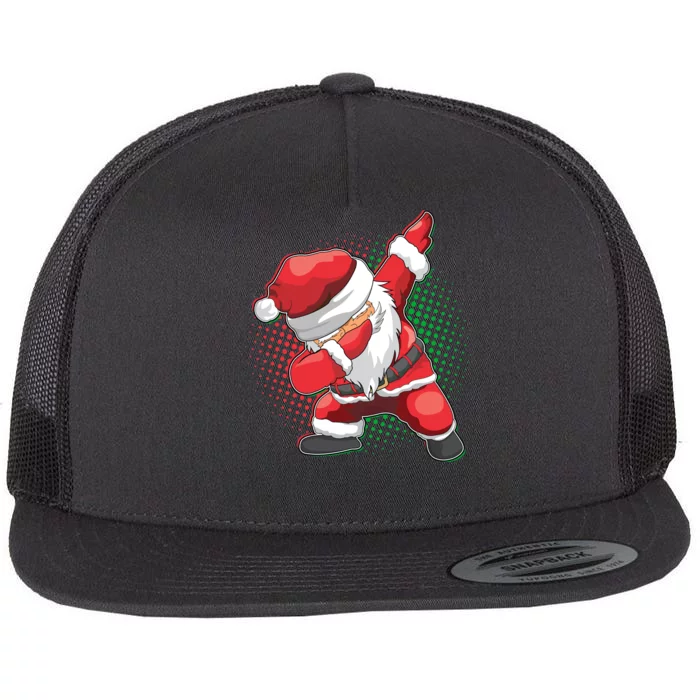 Christmas Dabbing Santa Flat Bill Trucker Hat