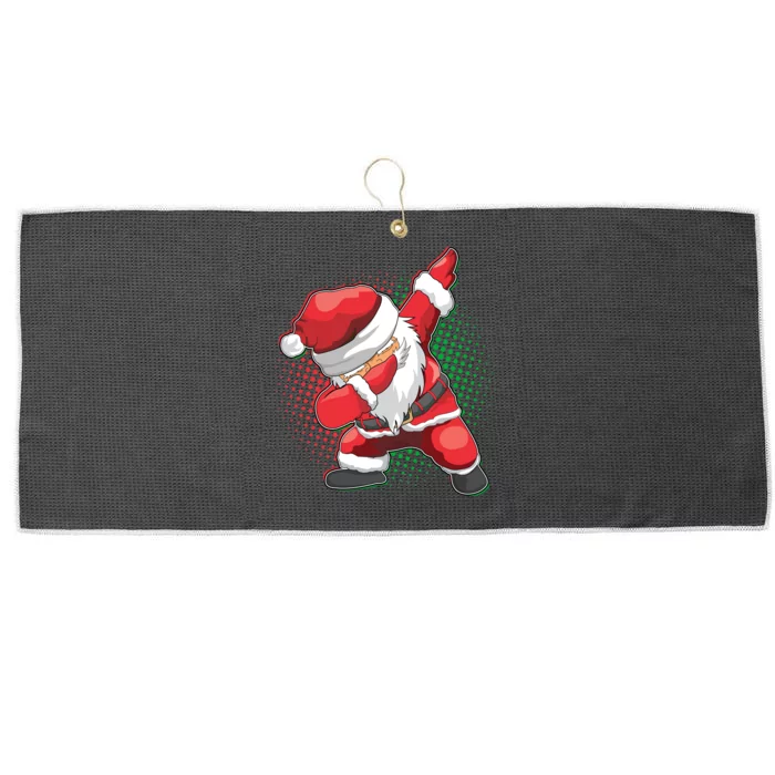 Christmas Dabbing Santa Large Microfiber Waffle Golf Towel