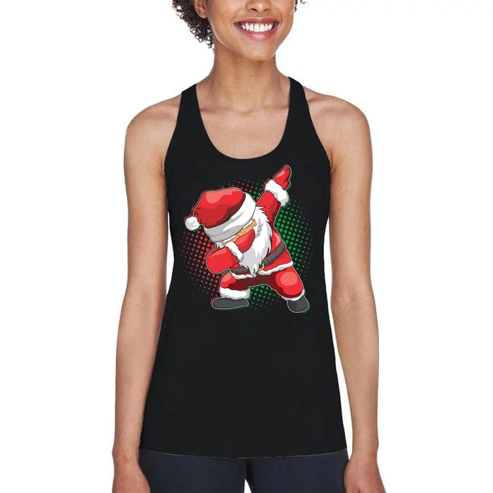 Christmas Dabbing Santa Women's Racerback Tank