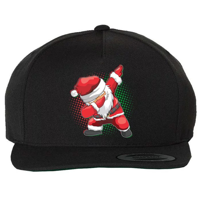 Christmas Dabbing Santa Wool Snapback Cap