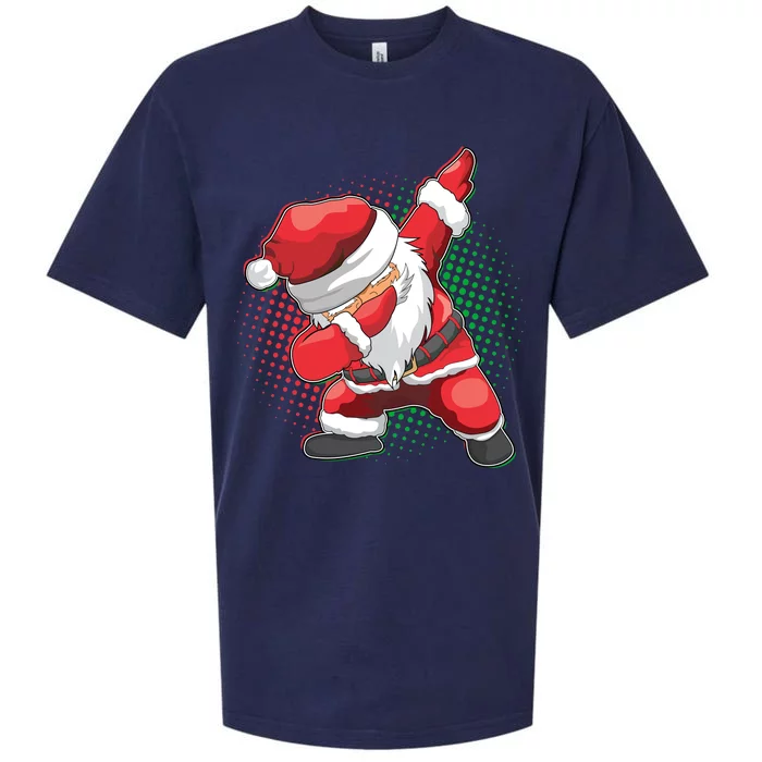 Christmas Dabbing Santa Sueded Cloud Jersey T-Shirt