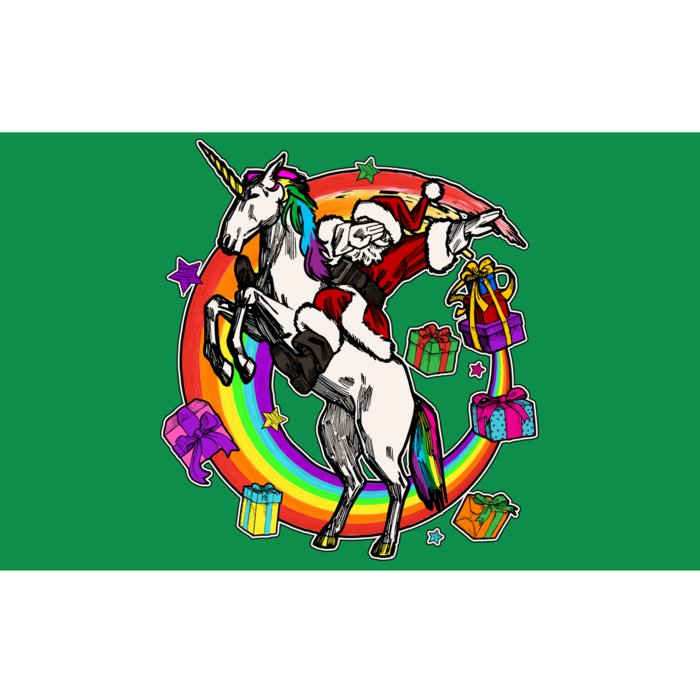 Christmas Dabbing Santa Riding Unicorn Bumper Sticker