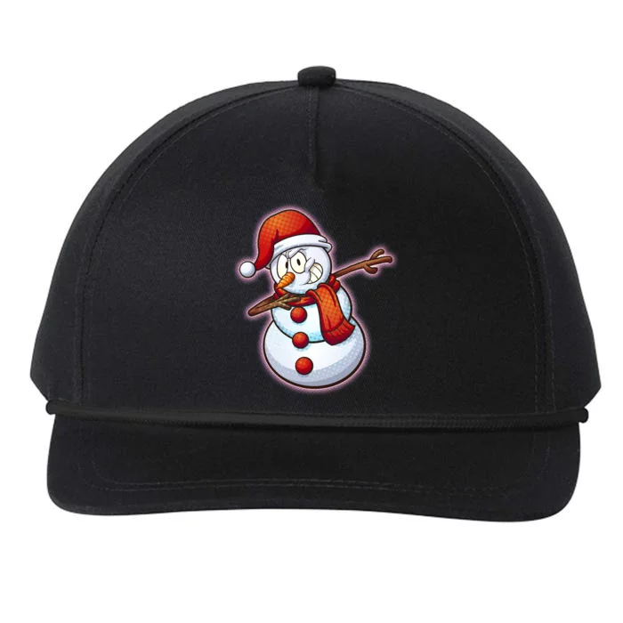 Christmas Dabbing Snowman Snapback Five-Panel Rope Hat