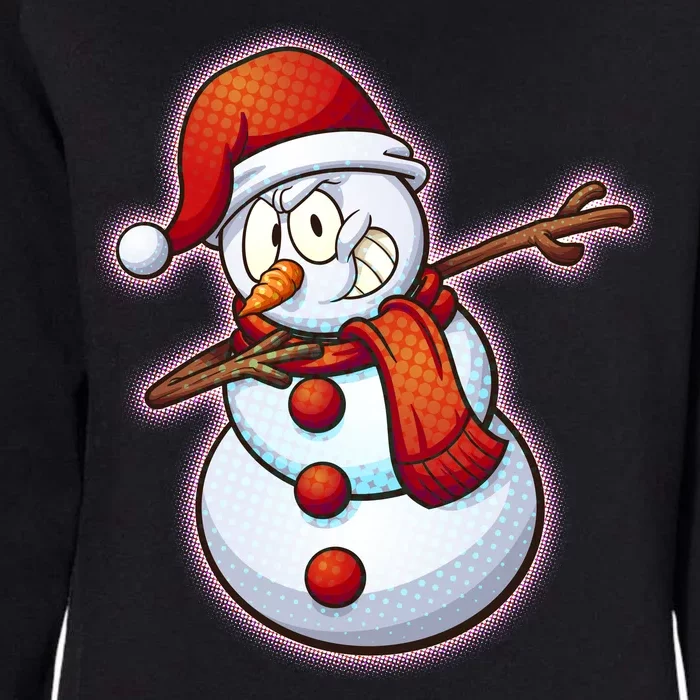 Christmas Dabbing Snowman Womens California Wash Sweatshirt