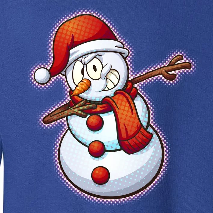 Christmas Dabbing Snowman Toddler Sweatshirt