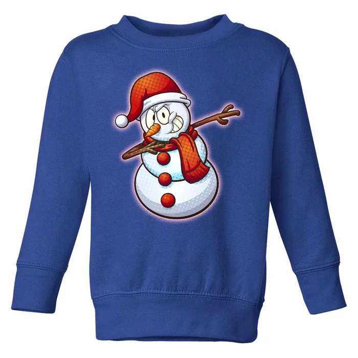 Christmas Dabbing Snowman Toddler Sweatshirt