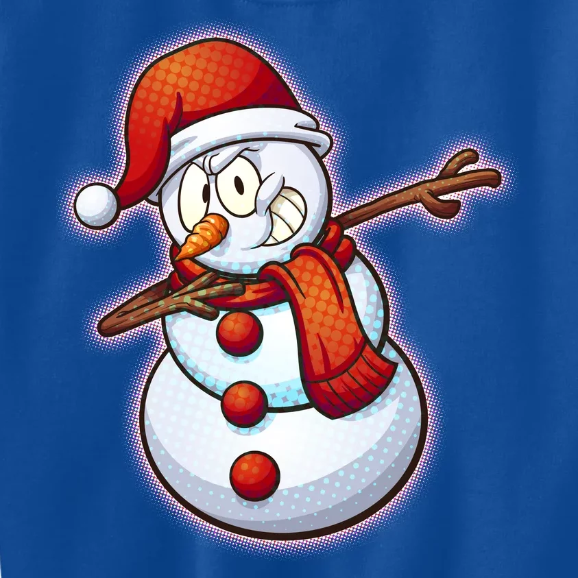 Christmas Dabbing Snowman Kids Sweatshirt