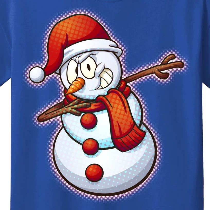 Christmas Dabbing Snowman Kids T-Shirt