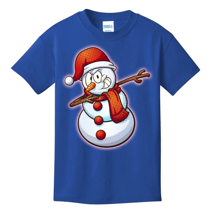 Christmas Dabbing Snowman Kids T-Shirt