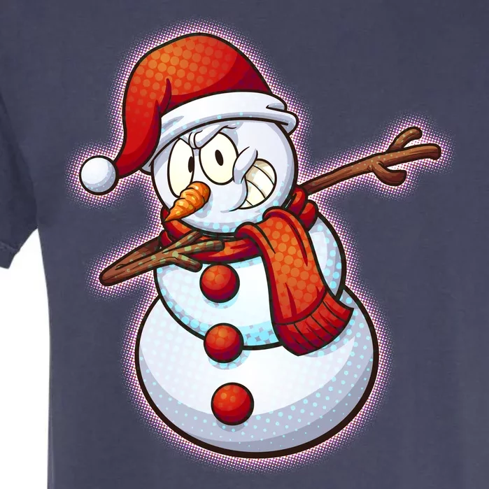 Christmas Dabbing Snowman Garment-Dyed Heavyweight T-Shirt