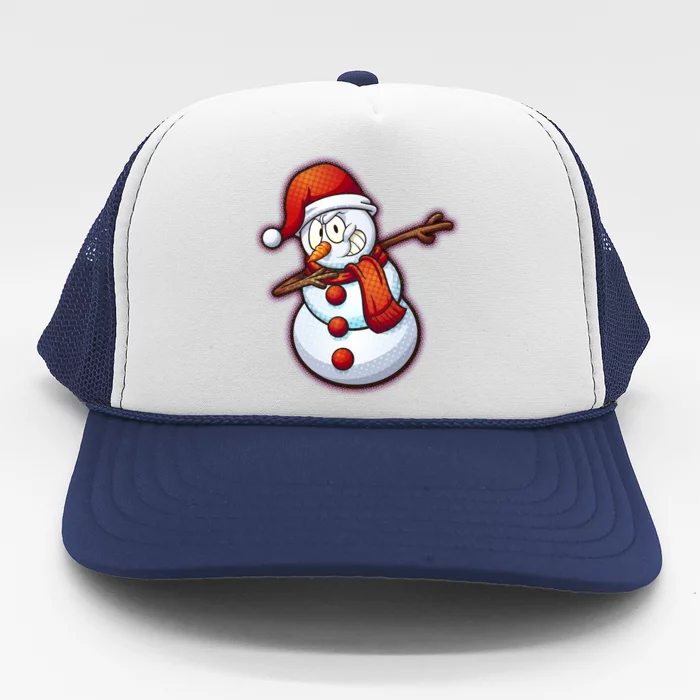 Christmas Dabbing Snowman Trucker Hat