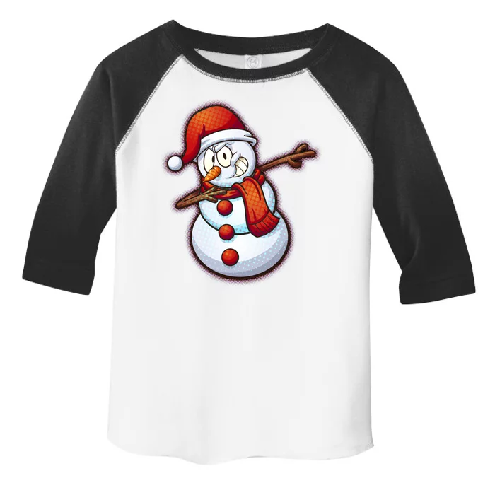 Christmas Dabbing Snowman Toddler Fine Jersey T-Shirt