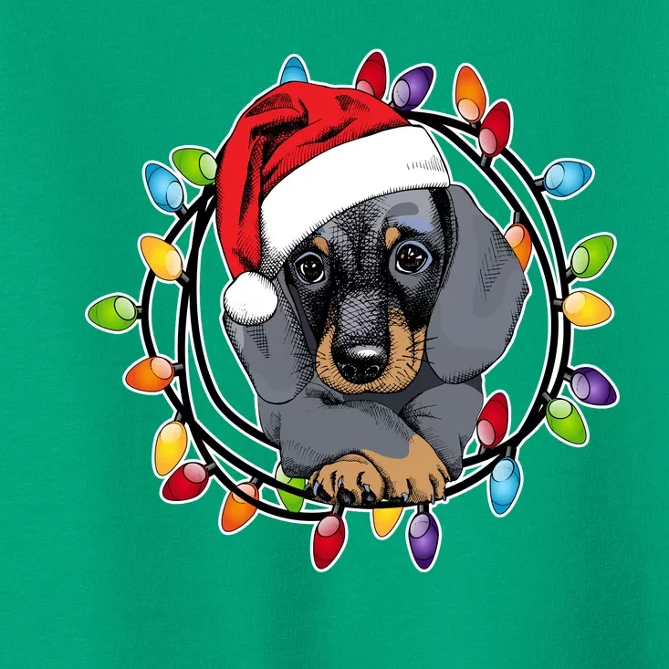 Christmas Dachshund Lights Toddler T-Shirt