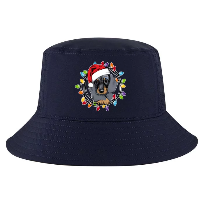 Christmas Dachshund Lights Cool Comfort Performance Bucket Hat