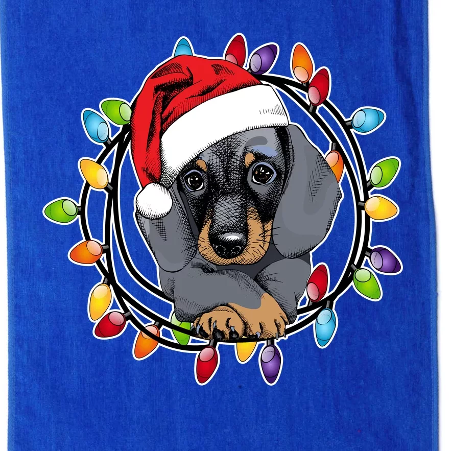 Christmas Dachshund Lights Platinum Collection Golf Towel