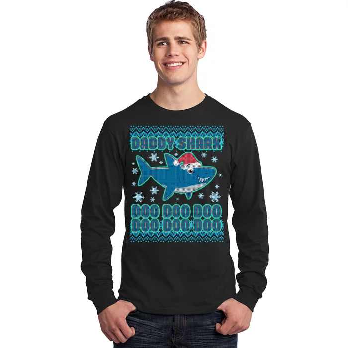 Christmas Daddy Shark Doo Doo Doo Long Sleeve Shirt