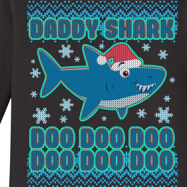 Christmas Daddy Shark Doo Doo Doo Baby Long Sleeve Bodysuit