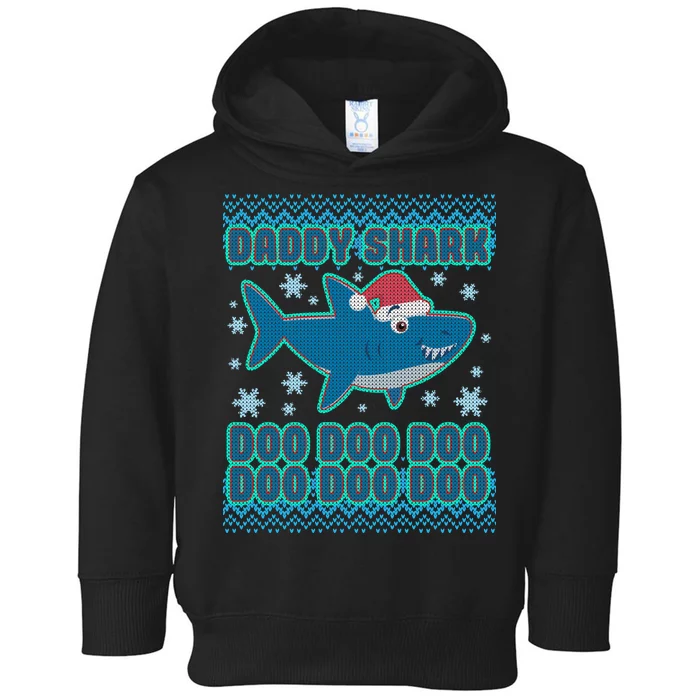 Christmas Daddy Shark Doo Doo Doo Toddler Hoodie