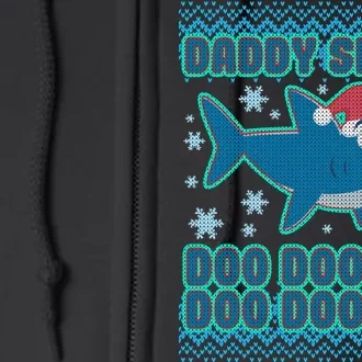 Christmas Daddy Shark Doo Doo Doo Full Zip Hoodie