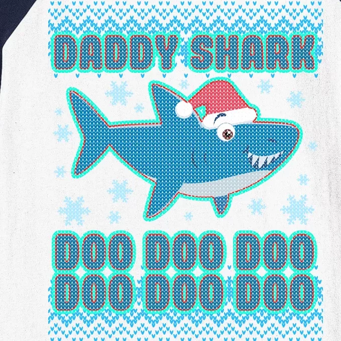 Christmas Daddy Shark Doo Doo Doo Baseball Sleeve Shirt