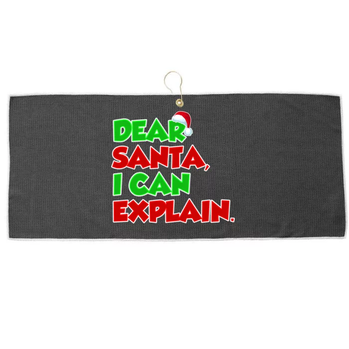 Christmas Dear Santa I Can Explain Large Microfiber Waffle Golf Towel