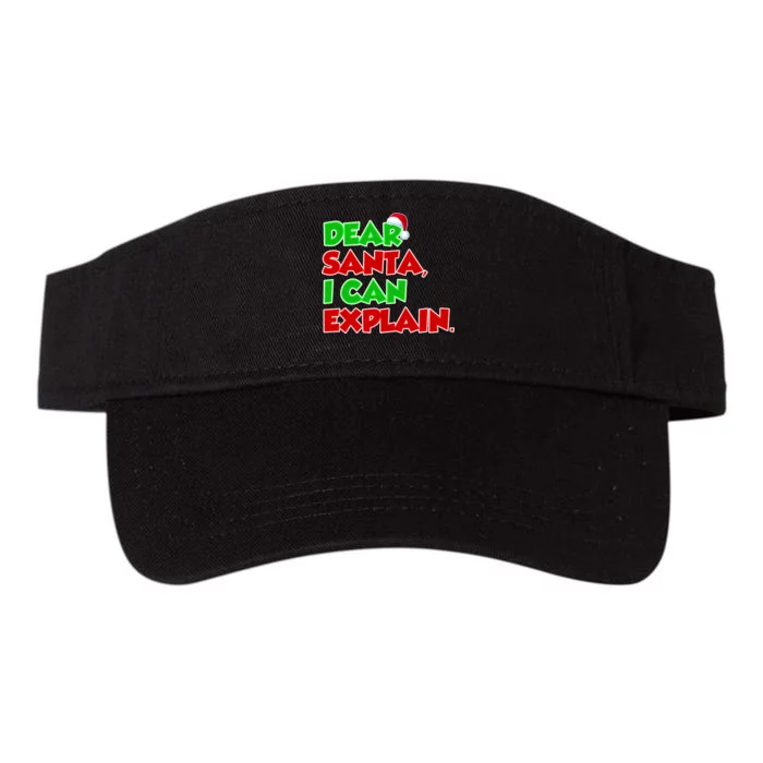 Christmas Dear Santa I Can Explain Valucap Bio-Washed Visor