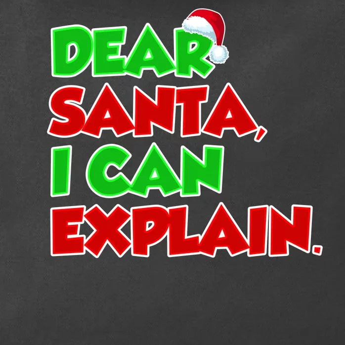 Christmas Dear Santa I Can Explain Zip Tote Bag