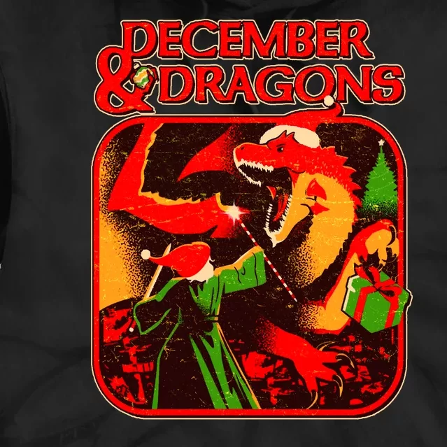 Christmas December & Dragons Tie Dye Hoodie