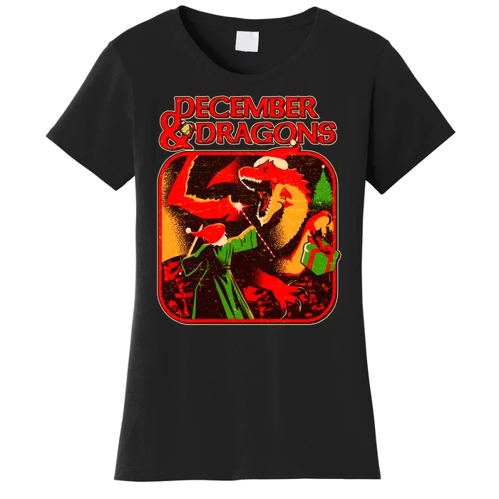 Christmas December & Dragons Women's T-Shirt