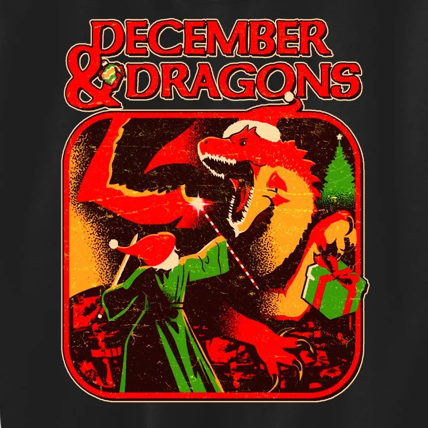 Christmas December & Dragons Kids Sweatshirt